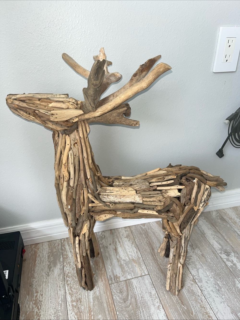 Driftwood Deer Sculpture - Natural Brown